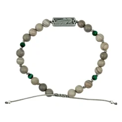 Sight Line Provisions Bead Bracelet Feather Grey & Malachite - Your Premium Fishing Gear Store Rods Lines Baits Accessories* Best