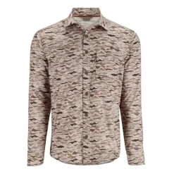 Simms Challenger LS Shirt Sand Riverbed Print - Your Premium Fishing Gear Store Rods Lines Baits Accessories* Flash Sale