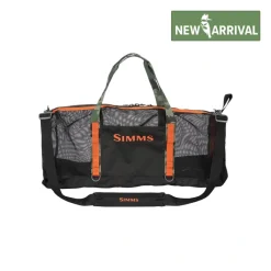 Simms Challenger Mesh Duffel 60L Black - Your Premium Fishing Gear Store Rods Lines Baits Accessories* Store