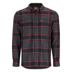 Simms Guide Flannel Black/Cutty Red Dimensional Buffalo - Your Premium Fishing Gear Store Rods Lines Baits Accessories* Sale