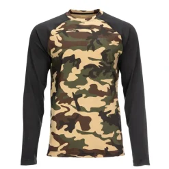 Simms Lightweight Baselayer Top Woodland Camo - Your Premium Fishing Gear Store Rods Lines Baits Accessories* Shop