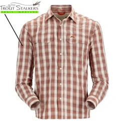 Simms MTS Logo Big Sky LS Shirt Clay/Hickory Plaid Small - Your Premium Fishing Gear Store Rods Lines Baits Accessories* Cheap