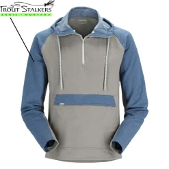 Simms MTS Logo Vermilion Hoody Steel Heather/Navy Heather - Your Premium Fishing Gear Store Rods Lines Baits Accessories* Online