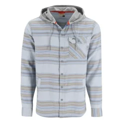 Simms Santee Flannel Hoody White/Pale Pine Blanket Stripe - Your Premium Fishing Gear Store Rods Lines Baits Accessories* Fashion