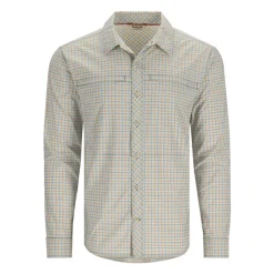 Simms Stone Cold LS Shirt Sun Glow/Storm Retro Plaid - Your Premium Fishing Gear Store Rods Lines Baits Accessories* Sale
