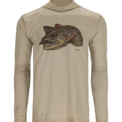 Simms Tech Hoody Artist Series Stone / Brown Trout Sale - Your Premium Fishing Gear Store Rods Lines Baits Accessories* Shop