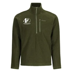 Simms 40th Logo Rivershed-Half Zip Riffle Heather - Your Premium Fishing Gear Store Rods Lines Baits Accessories* Best