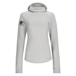 Simms 40th Logo Womens SolarFlex Cooling Hoody Sterling - Your Premium Fishing Gear Store Rods Lines Baits Accessories* Hot