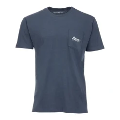 Simms Two Tone Pocket Tee Navy Heather - Your Premium Fishing Gear Store Rods Lines Baits Accessories* Online