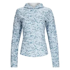 Simms Women's Simms Challenger Solar Hoody Ghost Camo Neptune - Your Premium Fishing Gear Store Rods Lines Baits Accessories* Discount