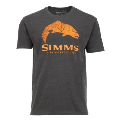 Simms Wood Trout Fill T-Shirt Flame - Your Premium Fishing Gear Store Rods Lines Baits Accessories* Cheap
