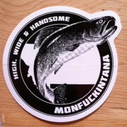 Statriot Designs High Wide & Handsome Trout Kiss Cut Sticker - Your Premium Fishing Gear Store Rods Lines Baits Accessories* Sale