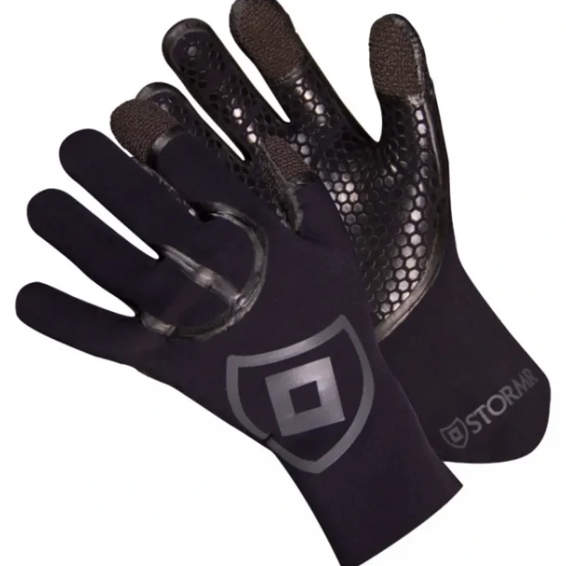 Stormr Cast Kevlar Neoprene Gloves, Black - Your Premium Fishing Gear Store Rods Lines Baits Accessories* Cheap