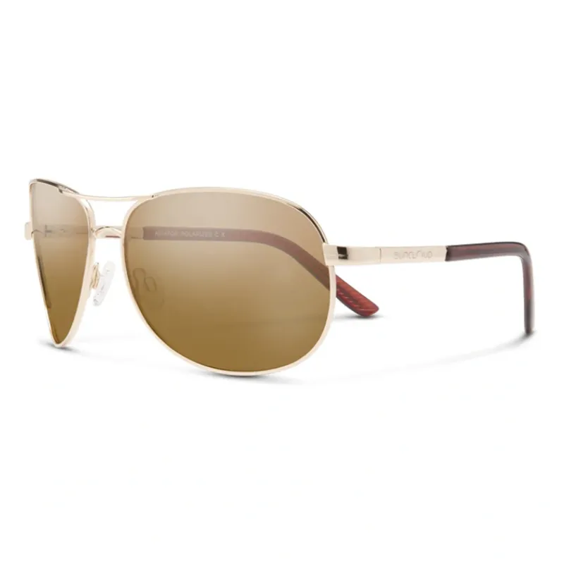 Suncloud Aviator Sunglasses Gold Polarized Brown - Your Premium Fishing Gear Store Rods Lines Baits Accessories* Cheap