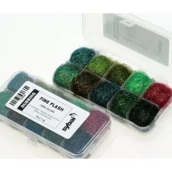 Sybai Fine Flash Nymph Dubbing Box- Dark - Your Premium Fishing Gear Store Rods Lines Baits Accessories* Flash Sale