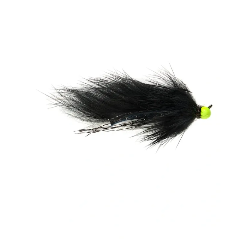 Tactical Hot Head Jig Zonker Black Barbless - Your Premium Fishing Gear Store Rods Lines Baits Accessories* New