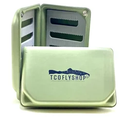 Fly Fishing^ TCO Fly Box - Standard olive green EVA fly box - Your Premium Fishing Gear Store Rods Lines Baits Accessories
