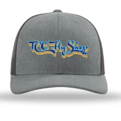 Fly Fishing^ TCO Fly Shop Hat Low Pro Trucker - Retro Logo - Your Premium Fishing Gear Store Rods Lines Baits Accessories