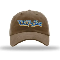 Fly Fishing^ TCO Fly Shop Hat Retro Logo - Garment Washed Twill Driftwood - Your Premium Fishing Gear Store Rods Lines Baits Accessories