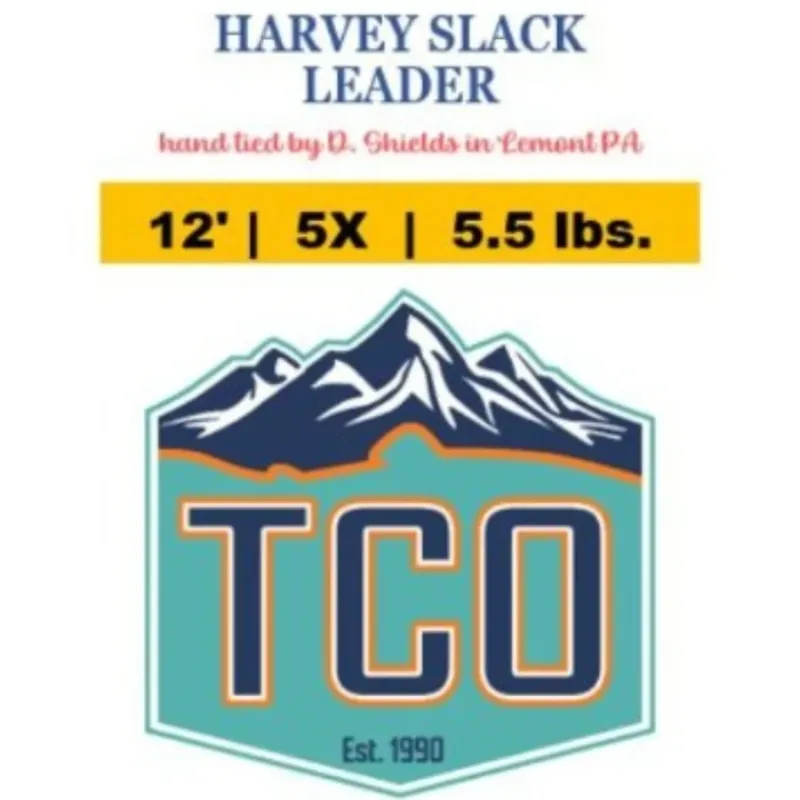 Fishing Line^ TCO Hand Tied Harvey Slack Leader 12' 5X - Your Premium Fishing Gear Store Rods Lines Baits Accessories
