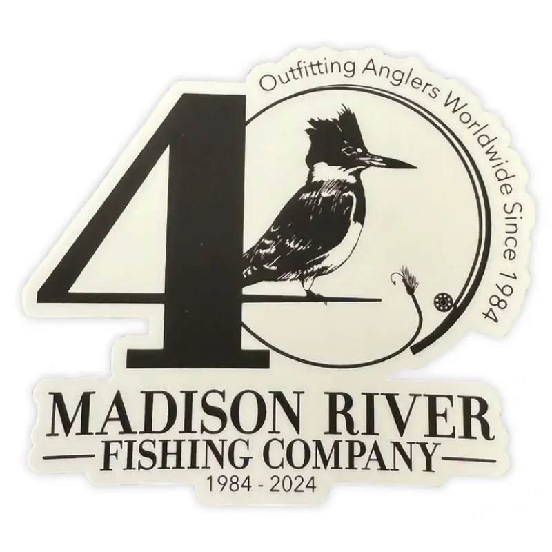 Shop All^ 40th Anniversary Sticker - Your Premium Fishing Gear Store Rods Lines Baits Accessories
