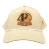 Shop All^ 40th Logo 5 Panel Performance Hat Desert w/White Rope - Your Premium Fishing Gear Store Rods Lines Baits Accessories