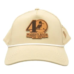 Shop All^ 40th Logo 5 Panel Performance Hat Desert w/White Rope - Your Premium Fishing Gear Store Rods Lines Baits Accessories