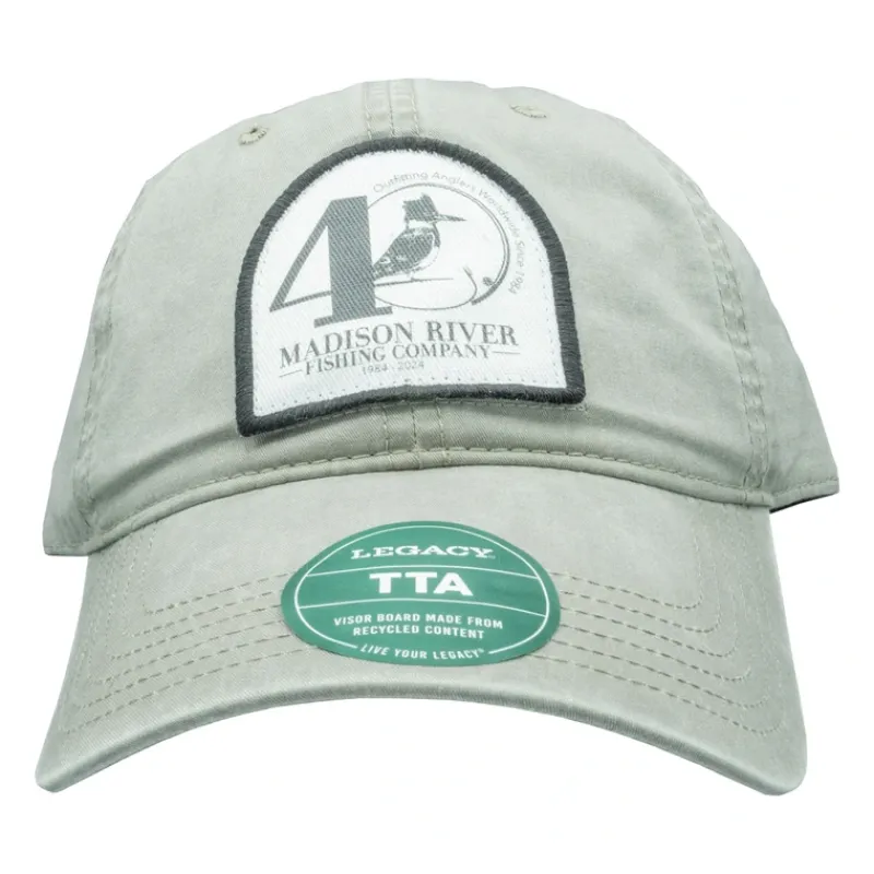 Shop All^ 40th Logo Hat Storm Grey w/Printed Front Patch - Your Premium Fishing Gear Store Rods Lines Baits Accessories