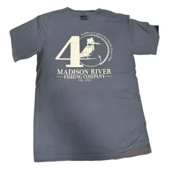 Shop All^ 40th Logo Pigment Dyed S/S T-Shirt Washed Navy Chest Logo - Your Premium Fishing Gear Store Rods Lines Baits Accessories