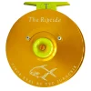 Fishing Line^ Tibor Riptide Reel Custom Sunset Orange Frame and Spool, Lemon Lime Reel Food and Drag Knob, Orange Stop Nut, Permit Engraving - Your Premium Fishing Gear Store Rods Lines Baits Accessories