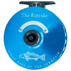 Fishing Line^ Tibor Riptide Reel Custom Aqua with Jet Black with Redfish Engraving - Your Premium Fishing Gear Store Rods Lines Baits Accessories