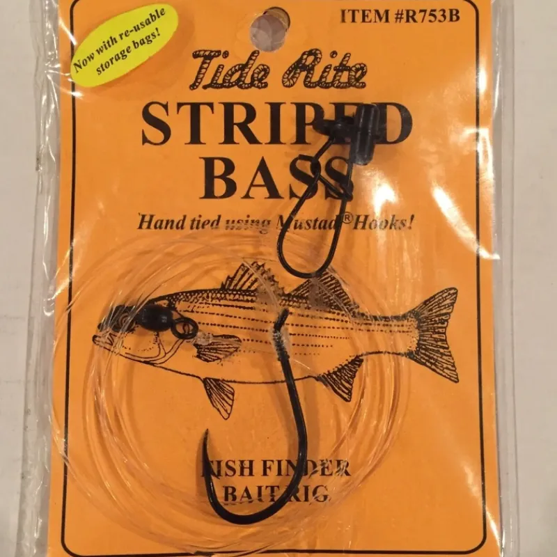 Bait^ Tide Rite Hand Tied Fish Finder Striped Bass Bait Rig, Black (R753B) - Your Premium Fishing Gear Store Rods Lines Baits Accessories