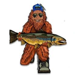Fly Fishing^ Trout Huntin' Squatch Sticker - Your Premium Fishing Gear Store Rods Lines Baits Accessories