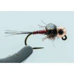 Fly Fishing^ Tungsten Jiggy Micro May Red #18 - Your Premium Fishing Gear Store Rods Lines Baits Accessories