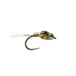 Fly Fishing^ Twisted Mayfly Olive Tungsten Beadhead Barbless - Your Premium Fishing Gear Store Rods Lines Baits Accessories