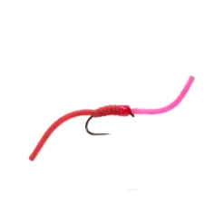 Fly Fishing^ Two Tone Wiggly Worm Barbless - Your Premium Fishing Gear Store Rods Lines Baits Accessories
