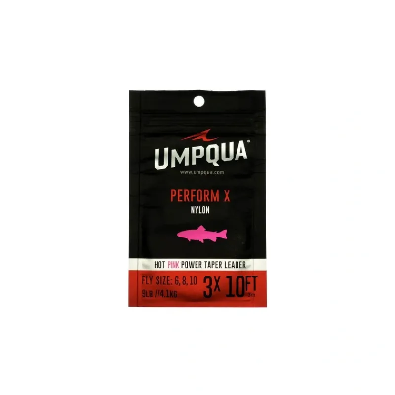 Fly Fishing^ Umpqua Perform X Hot Pink Power Taper Leader - Your Premium Fishing Gear Store Rods Lines Baits Accessories