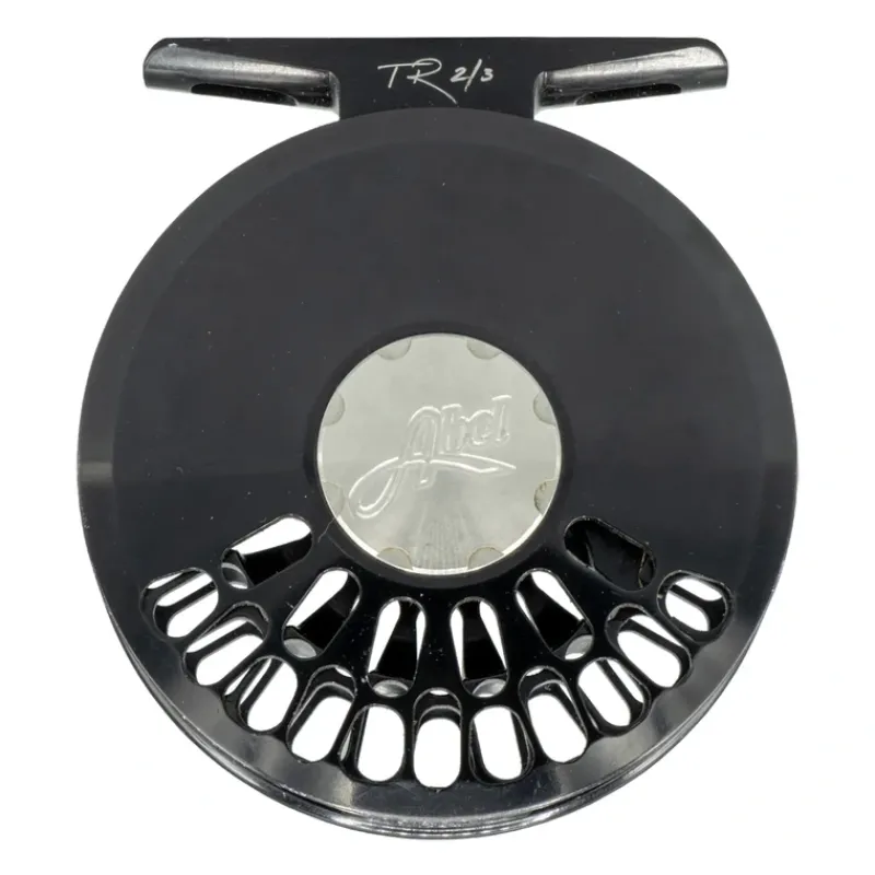 Fly Fishing^ USED Abel TR 2/3 Black w/Rosewood Handle Fly Reel - Your Premium Fishing Gear Store Rods Lines Baits Accessories
