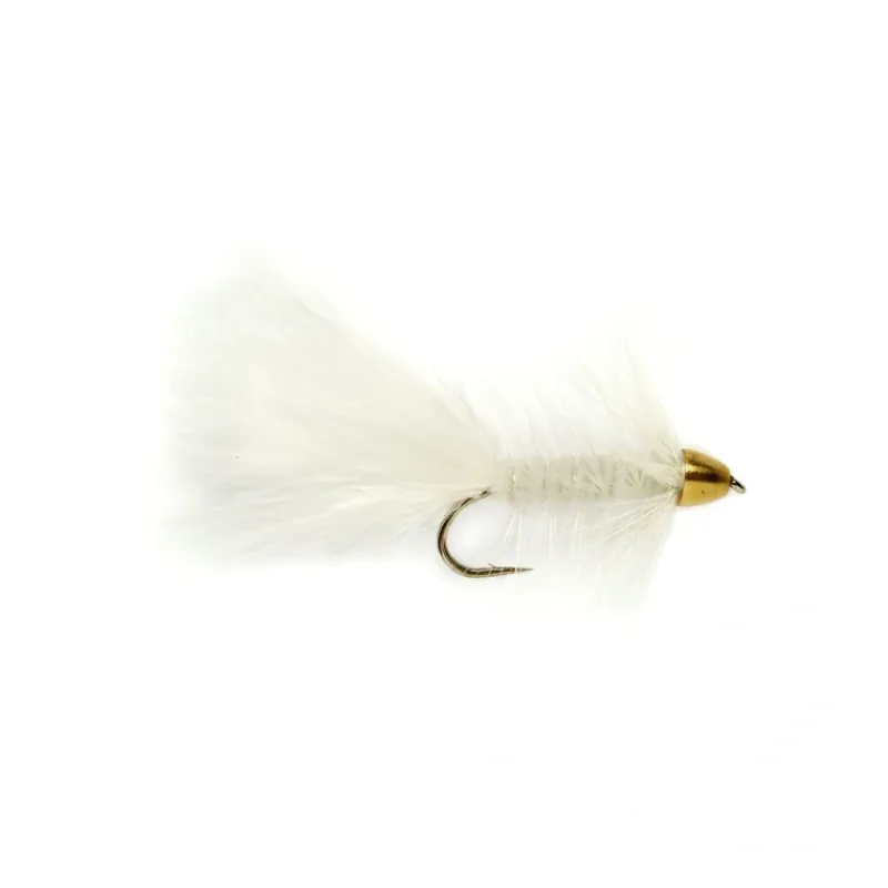 Fly Fishing^ Woolly Bugger White Conehead - Your Premium Fishing Gear Store Rods Lines Baits Accessories