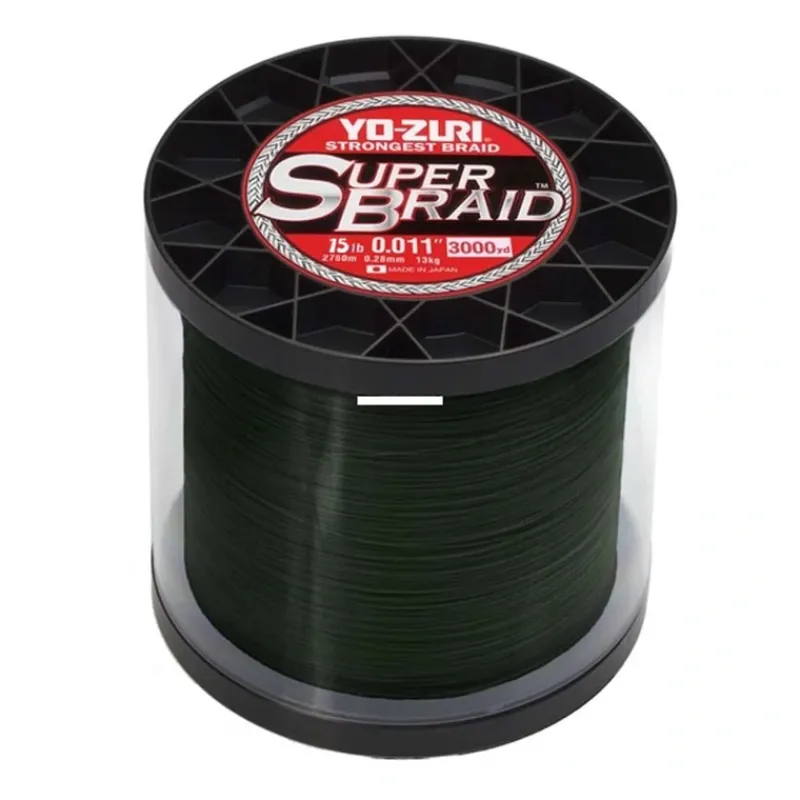 Fishing Line^ Yo-Zuri SuperBraid Braided Line, 3000yd, Dark Green - Your Premium Fishing Gear Store Rods Lines Baits Accessories